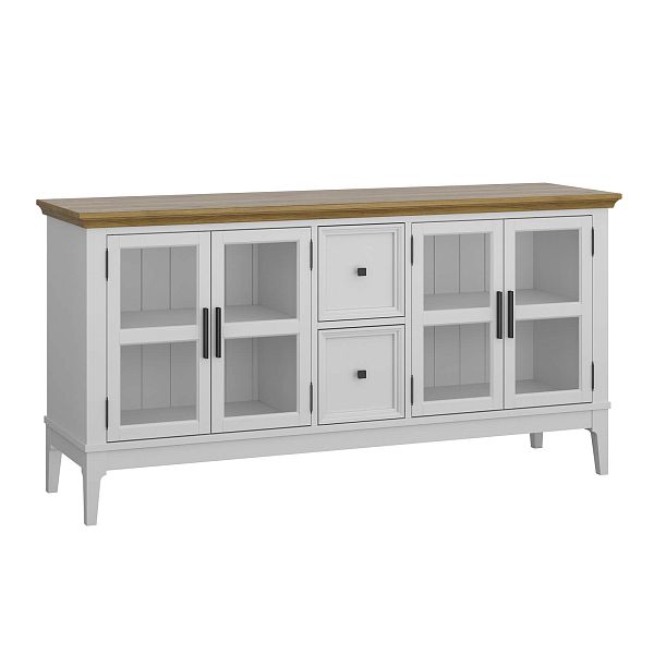 Фото каталог тумба ТВ в гостиную или в спальню из массива сосны "Квадро-С" 42 цвет белый лак, белый лак-антик 24, серый 7042-антик 24, светлый, размеры 1512х765х420 в классическом стиле в интернет-магазине СиВер