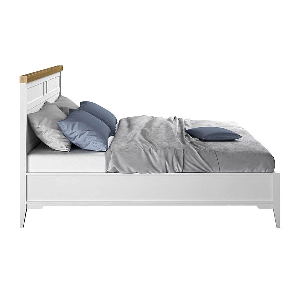 Кровать "Бон Вояж" 180 (белый лак/антик 24) из массива сосны производство Белоруссия, доставка по Москве и России, купить в интернет-магазине СиВер