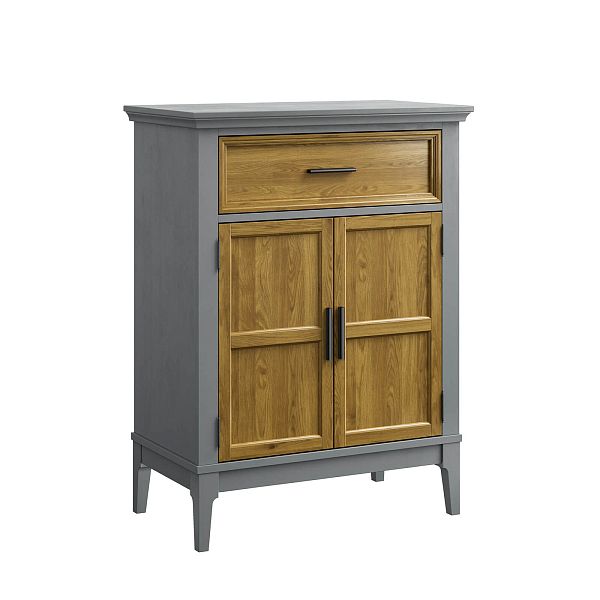 Фото тумба «Квадро-С» 21, цвет белый лак, белый лак-антик 24, серый 7042/антик 24, размер 757x1012x420 из массива сосны в интернет-магазине СиВер