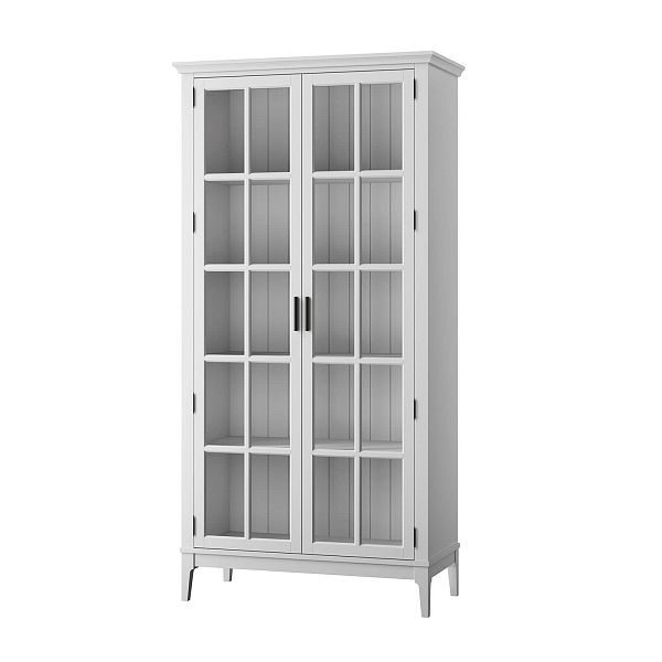 Фото «Квадро-С» 200-195 из массива сосны. Цвет белый лак, белый лак-антик 24, серый 7042-антик 24, идеально для стиля сканди, минимал, лофт. С доставкой по России. Материал - массив сосны, размер - 999х1996х420 мм. в интернет-магазине СиВер