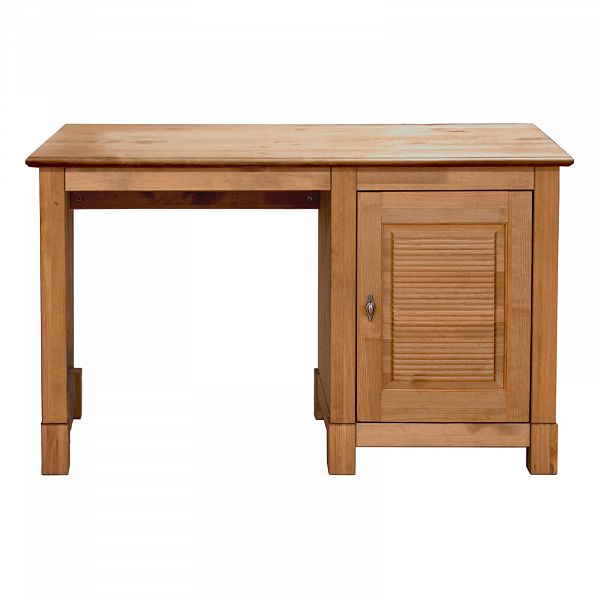Фото стол письменный Рауна 10 размеры 120х76х60 см цвет светлый бейц масло 1-тумбовый в стиле кантри купить в интернет-магазине СиВер