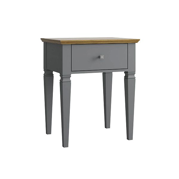 Фото прикроватная тумба в спальню из массива сосны "Ольса- С" 01, 538x650x415 мм., с одним ящиком, из массива сосны в стиле кантри в интернет-магазине СиВер