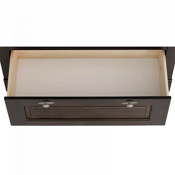 Изображение комод на ножках с большими ящиками из массива сосны коллекция Рауна темный цвет колониал размеры 97х98х48 купить в интернет-магазине Сивер