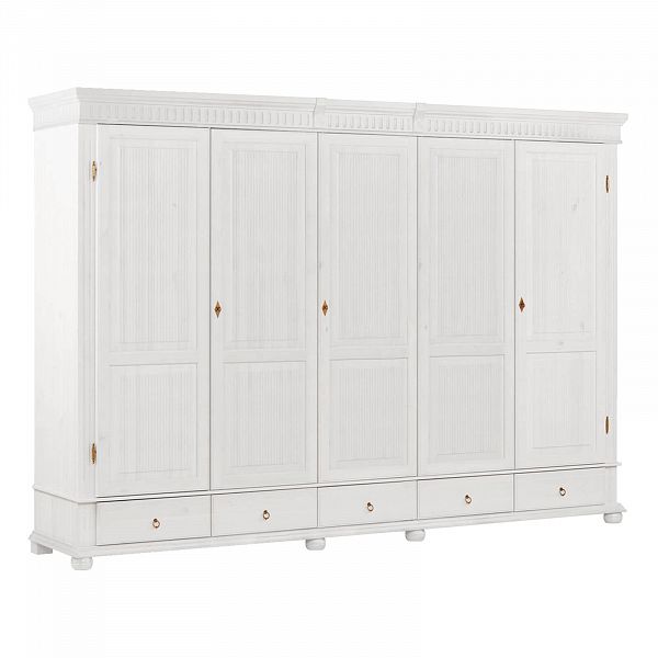 Фото пример скандинавский стиль классика мебели шкаф для одежды и головных уборов из массива сосны коллекции Хельсинки 5GT-M