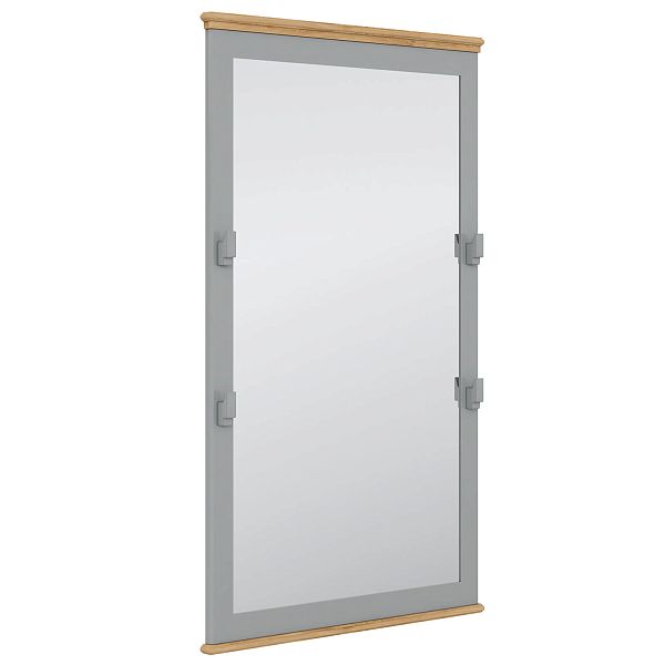 Фото зеркала настенного коллекция Рандеву - размеры 970х1642 мм, цвет белый лак-антик 24, серый 7042-антик 24, от интернет-магазина СиВер