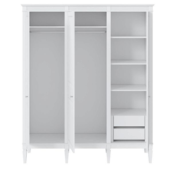 Фото ящика встраиваемого к шкафам "Ольса" 545x144x529 в цвете белый лак, антик 24, серый 7042 от интернет-магазина СиВер