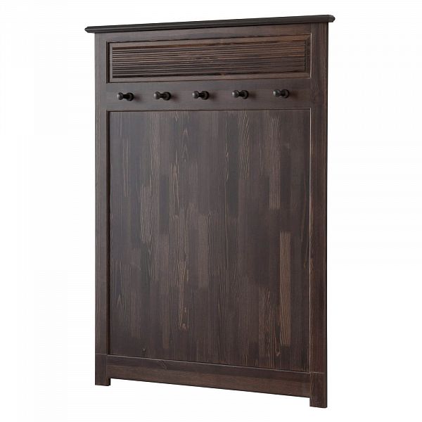 Изображение в интерьере Фото Вешалка настенная коллекция РАУНА из массива сосны - размеры 135х100х9 темного цвета колониал от интернет-магазина СиВер