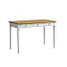 Изображение рабочий стол письменный в детскую или кабинет в стиле лофт или скандинавском стиле классика коллекции "Ольса-С" 003, размеры 121х76х59 см (цвет белый лак, белый лак/антик 24, серый 7042/антик 24) для ребенка или подростка