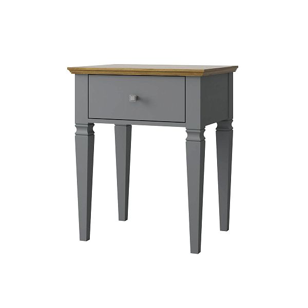 Фото прикроватная тумба в спальню из массива сосны "Ольса- С" 01, 538x650x415 мм., с одним ящиком, из массива сосны в стиле кантри в интернет-магазине СиВер