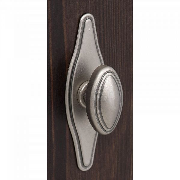 Изображение шкаф для одежды на ножках в гостиную или в спальню из массива сосны Рауна 20 цвет колониал темный почти черный размеры 117х214х60 в стиле кантри в интернет-магазине СиВер