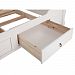 Фото компактная двуспальная кровать из экологически чистого массива дерева сосны цвет серый коллекция Рома 148x93x218 (140x200) с ящиками с доставкой