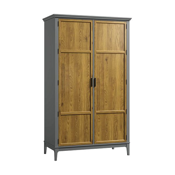 Изображение каталог шкаф для одежды "Квадро-С" 20 (белый лак, белый лак-антик 24, серый 7042-антик 24) из массива сосны, размеры 1196x2047x604 в стиле кантри в интернет-магазине СиВер