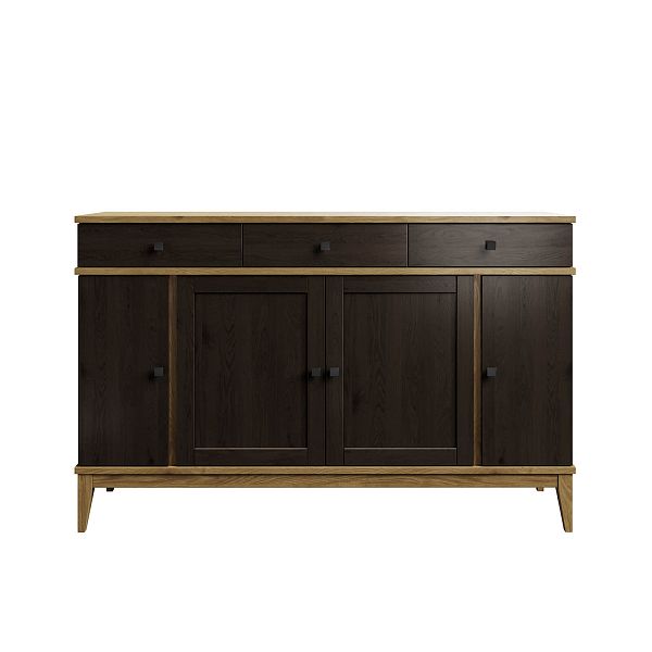 Фото тумбы из массива сосны в гостиную в стиле кантри коллекция «Бон Вояж» цвет антик 24-колониал, дерево размеры 1736х1098х450 в интернет-магазине СиВер