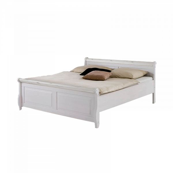 Изображение пример очень широкая двуспальная кровать 180 см коллекции Мальта 180 без ящиков из массива сосны в интернет-магазине СиВер