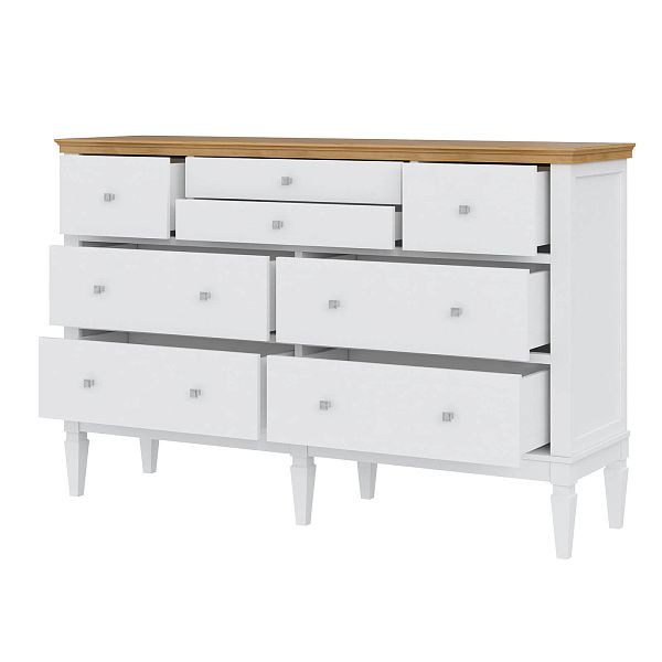 (3.2.2) Комод "Ольса" 224 (белый лак/антик 24) от интернет-магазина СиВер