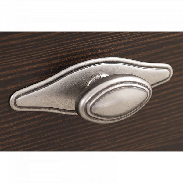 Картинка комод на ножках 4 ящиками и 2 дверцами из массива сосны коллекция Рауна темный цвет колониал размеры 149х84х37 купить в интернет-магазине Сивер