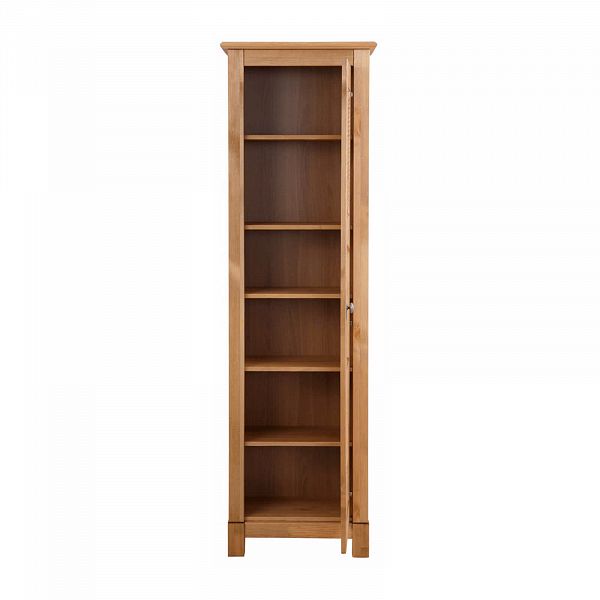 Фото каталог шкаф для посуды на кухню или в гостиную из массива сосны Рауна 10 цвет бейц масло бежевый светлый размеры 55х180х33 в стиле кантри в интернет-магазине СиВер