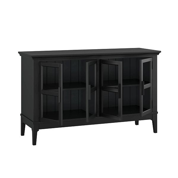 Фото каталог тумба ТВ в гостиную или в спальню из массива сосны "Квадро-С" 40 цвет белый лак, белый лак-антик 24, серый 7042-антик 24, светлый, размеры 1248х765х420 в классическом стиле в интернет-магазине СиВер