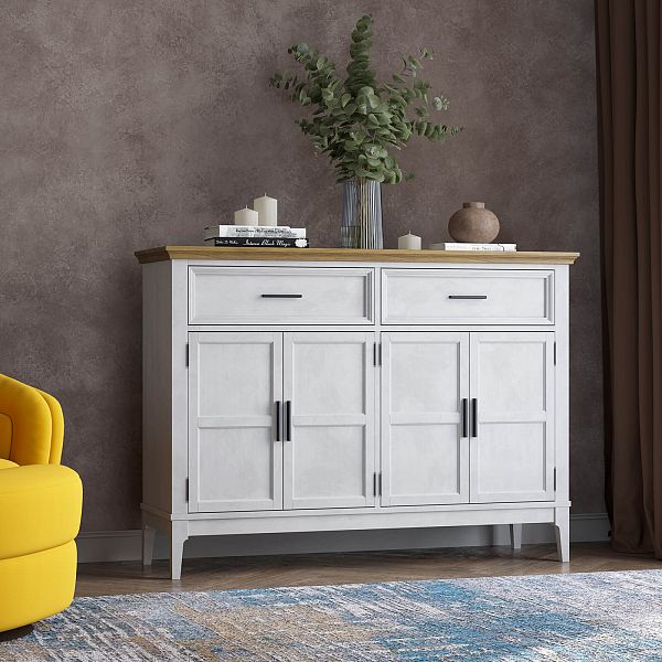 Фото тумба «Квадро-С» 42, цвет белый лак, белый лак-антик 24, серый 7042/антик 24, размер 1384x1012x420 из массива сосны в интернет-магазине СиВер