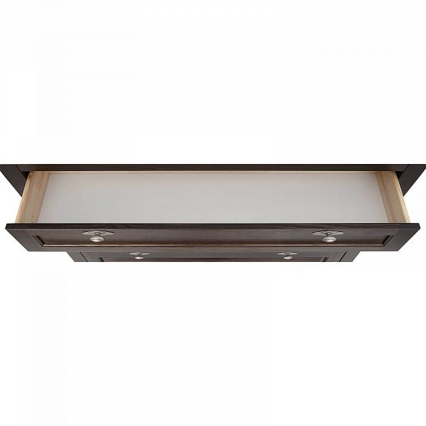 Фото тумба под обувь из массива сосны Рауна 21 цвет колониал темный почти черный размеры 120х107х32 в стиле кантри в интернет-магазине СиВер