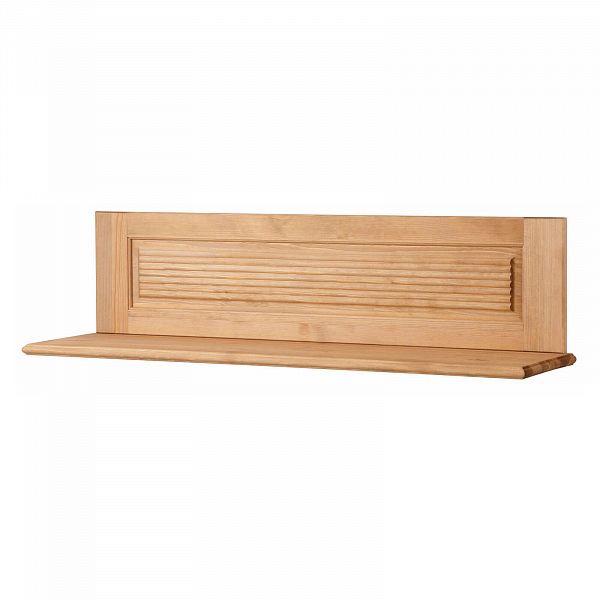 Фото Полка настенная Рауна 110 размеры 114х29х27 из массива сосны цвета бейц масло от интернет-магазина СиВер