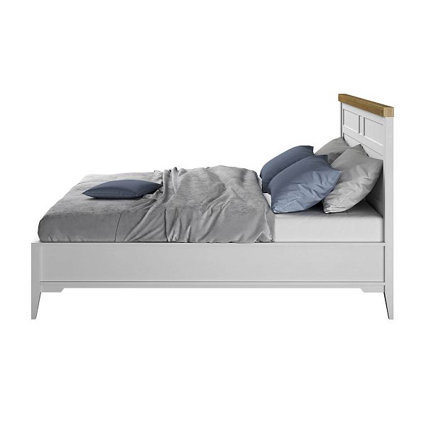 Кровать "Бон Вояж" 160 (белый лак/антик 24) из массива сосны производство Белоруссия, доставка по Москве и России, купить в интернет-магазине СиВер