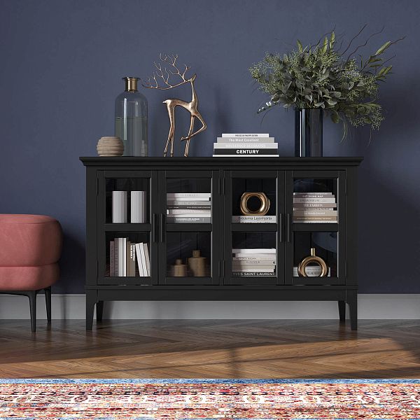 Фото каталог тумба ТВ в гостиную или в спальню из массива сосны "Квадро-С" 40 цвет белый лак, белый лак-антик 24, серый 7042-антик 24, светлый, размеры 1248х765х420 в классическом стиле в интернет-магазине СиВер