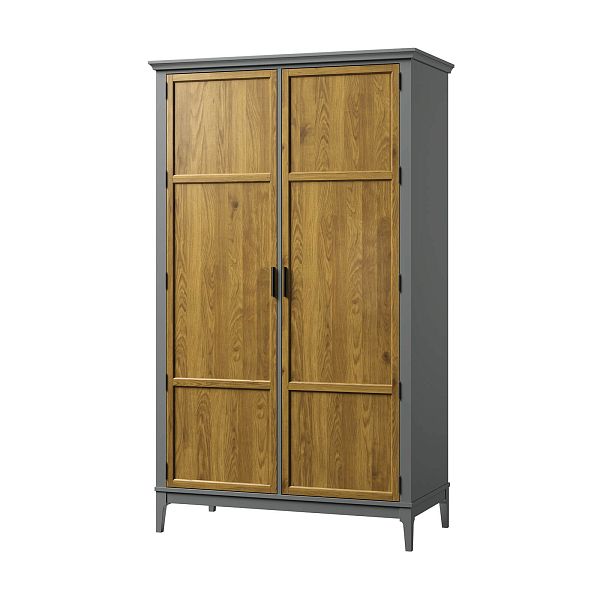 Изображение каталог шкаф для одежды "Квадро-С" 20 (белый лак, белый лак-антик 24, серый 7042-антик 24) из массива сосны, размеры 1196x2047x604 в стиле кантри в интернет-магазине СиВер