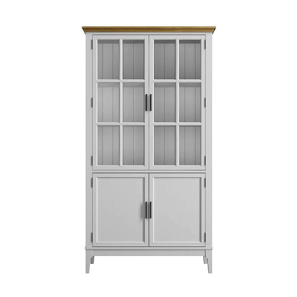 Фото «Квадро-С» 22-185 из массива сосны. Цвет белый лак, белый лак-антик 24, серый 7042-антик 24, идеально для стиля сканди, минимал, лофт. С доставкой по России. Материал - массив сосны, размер - 999х1846х420 мм. в интернет-магазине СиВер