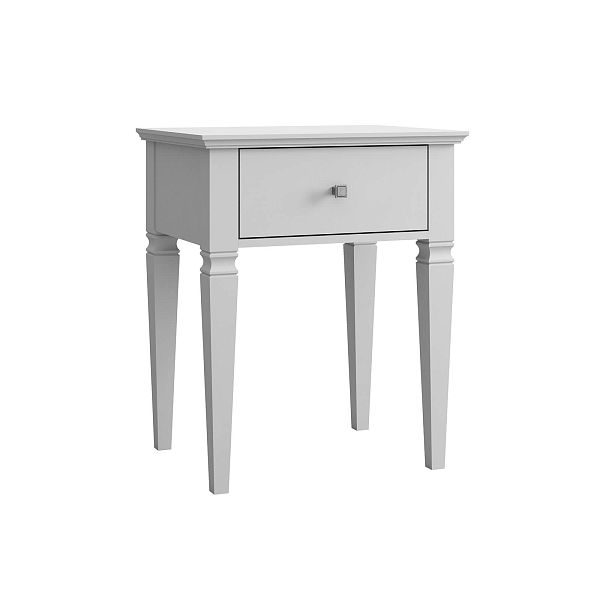 Фото прикроватная тумба в спальню из массива сосны "Ольса- С" 01, 538x650x415 мм., с одним ящиком, из массива сосны в стиле кантри в интернет-магазине СиВер