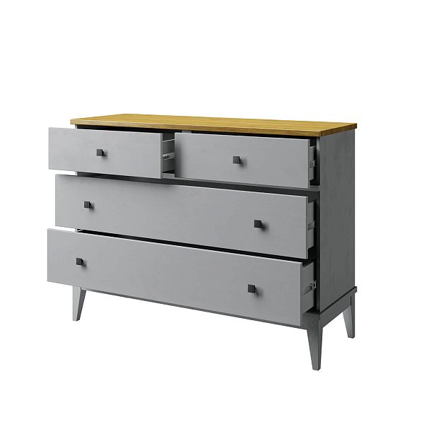 (3.1.2) Комод "Бон Вояж" 04 (серый 7042/антик 24) от интернет-магазина СиВер