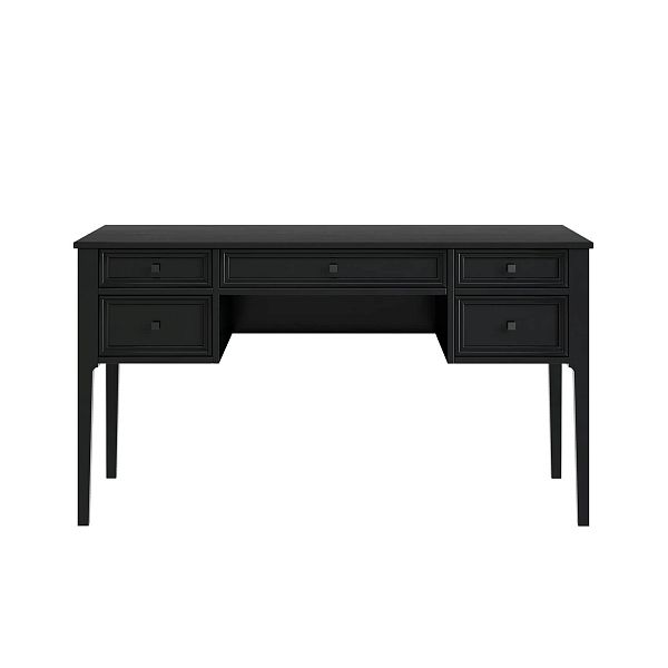 Изображение рабочий стол письменный в детскую или кабинет в стиле лофт или скандинавском стиле классика коллекции "Квадро-С" 05 размеры 1388х760х660 мм (цвет белый лак, белый лак/антик 24, серый 7042, серый 7042/антик 24) для ребенка или подростка