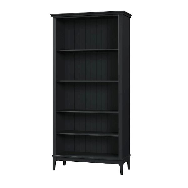 Фото Стеллаж «Квадро-С» 20-205 из массива сосны в гостиную в стиле кантри коллекция «Квадро-С» цвет белый лак, белый лак-антик 24, серый 7042-антик 24, дерево размеры 995х2047х421 в интернет-магазине СиВер