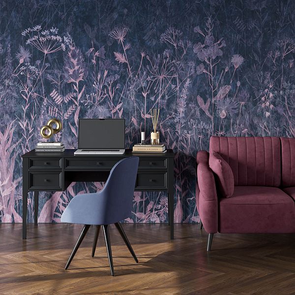 Изображение рабочий стол письменный в детскую или кабинет в стиле лофт или скандинавском стиле классика коллекции "Квадро-С" 05 размеры 1388х760х660 мм (цвет белый лак, белый лак/антик 24, серый 7042, серый 7042/антик 24) для ребенка или подростка