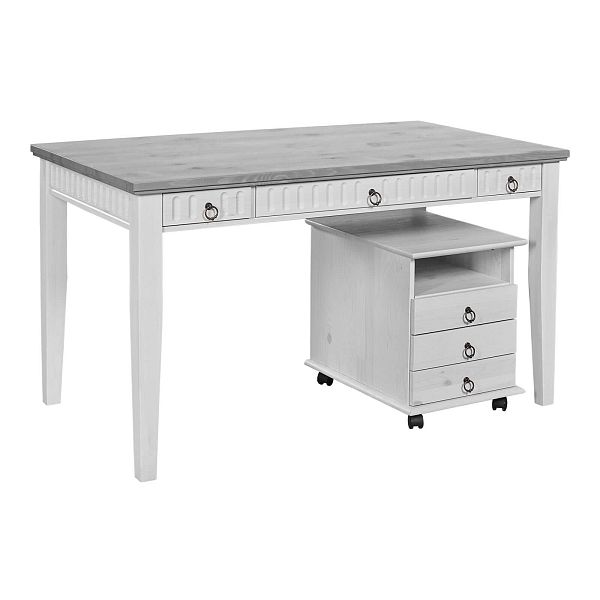 Фото пример письменный стол белорусского производства из массива сосны классика скандинавский стиль коллекция Хельсинки 03