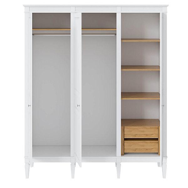 Фото ящика встраиваемого к шкафам "Ольса" 545x144x529 в цвете белый лак, антик 24, серый 7042 от интернет-магазина СиВер