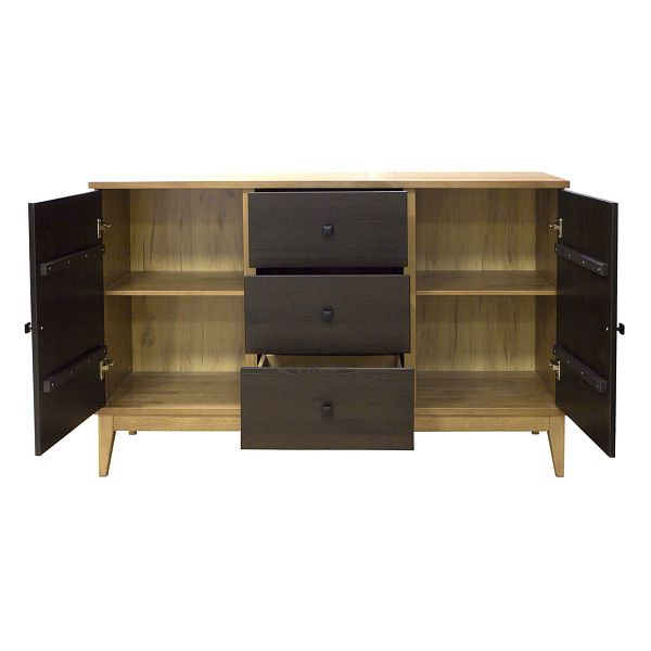 Фото тумбы из массива сосны в гостиную в стиле кантри коллекция «Бон Вояж» цвет антик 24-колониал, дерево размеры 1513х945х450 в интернет-магазине СиВер