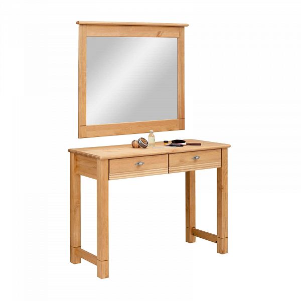 Фото стол туалетный из массива сосны Рауна размеры 114х82х48 см цвет бейц/масло, дерево, в стиле кантри купить в интернет-магазине СиВер