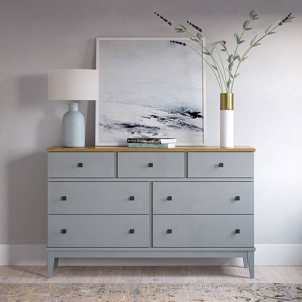 (3.2.2) Комод "Бон Вояж" 07 (серый 7042/антик 24) от интернет-магазина СиВер