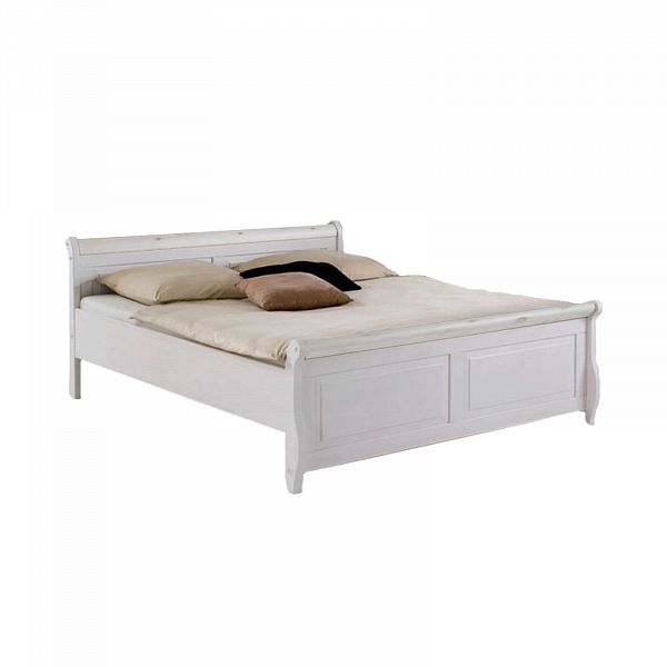 Изображение пример очень широкая двуспальная кровать 180 см коллекции Мальта 180 без ящиков из массива сосны в интернет-магазине СиВер