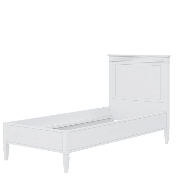 Кровать "Ольса" 90 (белый лак) из массива сосны производство Белоруссия, доставка по Москве и России, купить в интернет-магазине СиВер