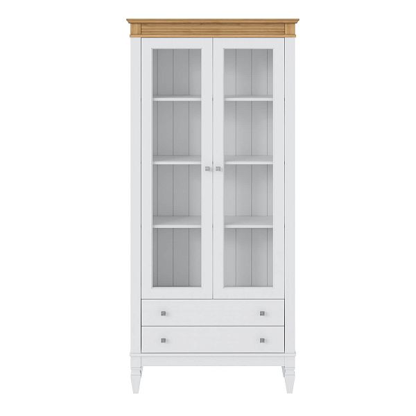 Фото стеллаж из массива сосны в гостиную в стиле лофт или скандинавском стиле коллекция Ольса цвет белый лак, белый лак/антик 24, серый 7042, серый 7042/антик 24, дерево размеры 93х202х38 в интернет-магазине СиВер