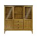 Фото шкаф для посуды из массива сосны в гостиную в стиле кантри коллекция «Бон Вояж» цвет антик 24-колониал, дерево размеры 1514х1489х401 в интернет-магазине СиВер