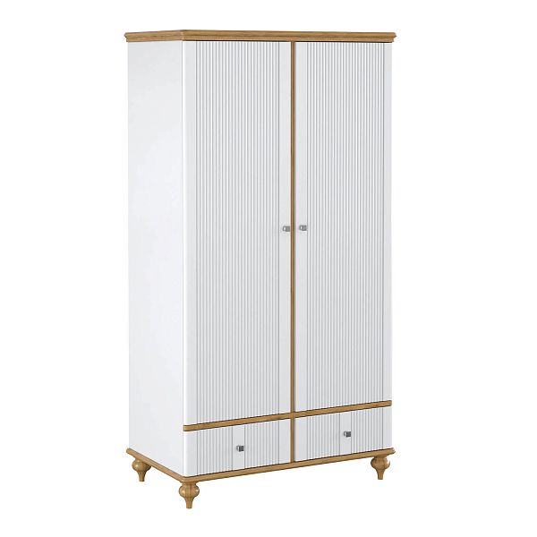 (4.1.1) Шкаф для одежды "Рандеву" 22 (белый лак/антик-24) от интернет-магазина СиВер