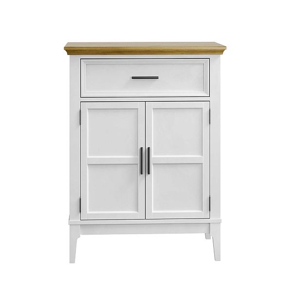 Фото тумба «Квадро-С» 21, цвет белый лак, белый лак-антик 24, серый 7042/антик 24, размер 757x1012x420 из массива сосны в интернет-магазине СиВер