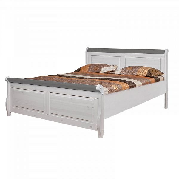 Изображение кровать белорусская мебель ММЦ коллекция Мальта М-180 без ящиков из натурального дерева массива сосны цвета антик, белый воск, колониал и серый в скандинавском стиле Изображение кровать с доставкой белорусская мебель ММЦ коллекция Мальта М-180 без ящиков из натурального дерева массива сосны цвета антик, белый воск, колониал и серый