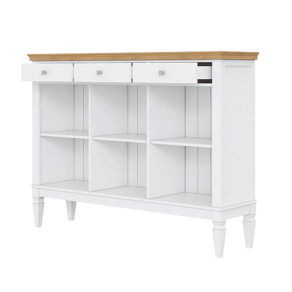 Тумба Ольса 03 (белый лак-антик 24) Образец от интернет-магазина СиВер