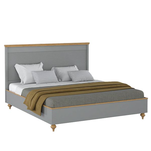 (1.2.3) Кровать "Рандеву" 180 (серый 7042/антик-24) от интернет-магазина СиВер