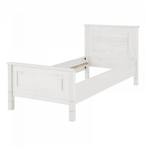 (1.2.1) Кровать "Рауна" 090x200 (белый воск УКВ)  от интернет-магазина СиВер