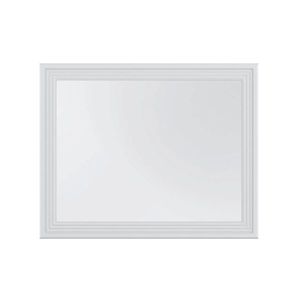 Изображение Фото зеркало в раме коллекции Рандеву в спальню, коридор, прихожую или гостиную из МДФ размеры 800x1000x18 цвет белый лак, серый 7042